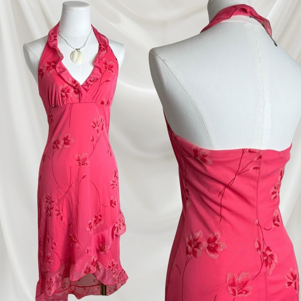 Floral Halter Dress in Pink
